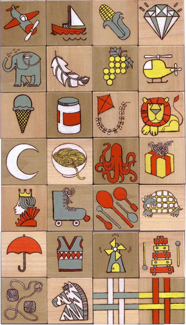 Alphabet blocks by illustrator Lauren Nassef